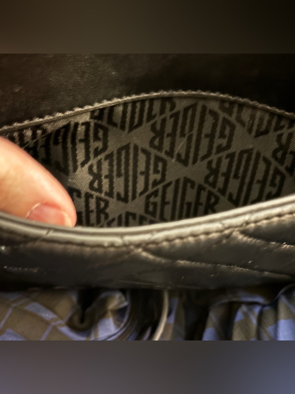 Kurt Geiger Black Quilted Leather Crossbody-Black Matte Hardware, NEW, R-$165 - Picture 5 of 14
